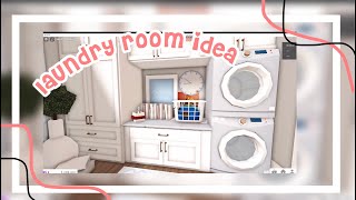 Aesthetic Laundry Room Idea! ll Bloxburg Speedbuild