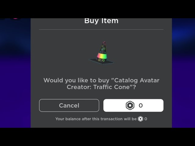 Catalog Avatar Creator: Traffic Cone - Roblox