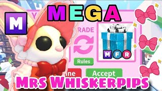 I Traded My MEGA Mrs Whiskerpips In Adopt Me 🐰🤑🥰