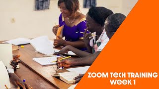 Zoom Tech Training Week 1 Details