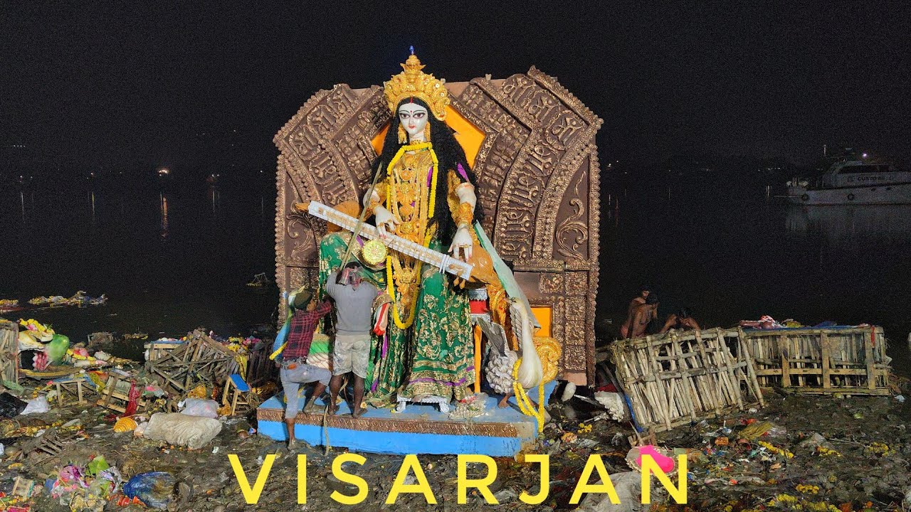 SARASWATI PUJA VISARJAN 2026|SARASWATI IDOL IMMERSION AT KOLKATA BABUGHAT|SARASWATI VISARJAN 2026