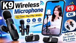 📹 K9 Wireless Microphone Setup & Review in Hindi 🇮🇳