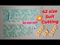 42 Size Full Suit Cutting Step by Step | Suit Stitching Tutorial for Ladies | Suit Cutting Tutorial