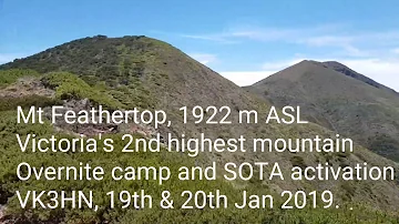 Mt Feathertop (Australia) SOTA activation, VK3HN 19-20 Jan 2019