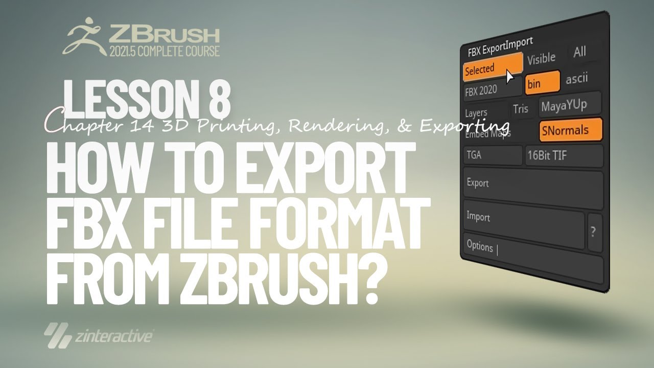 fbx export import plugin zbrush