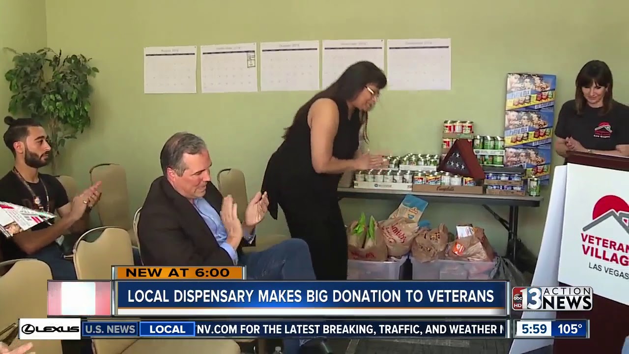 Local dispensary makes big donation to veterans