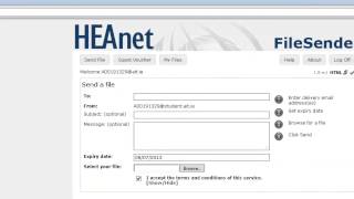 How to use the HEAnet Filesender Application screenshot 2