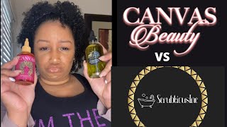 Canvas Beauty Versus Scrubtious Natural Hair Care Brands! #shorts #youtubeshorts