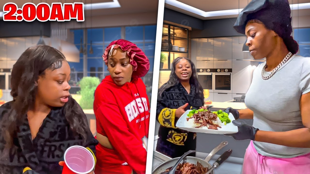 COOKING MONGOLIAN BEEF FOR MY SISTERS IN 30 MINUTES (EXTREMELY HILARIOUS)