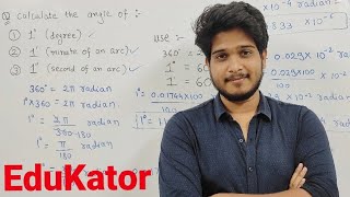 Calculate The Angle Of A 1 Degree B 1 Minute Of Arc Or Arc Min C 1 Seconds Of Arc Use