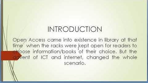 Open Access Resources & Initiative of India