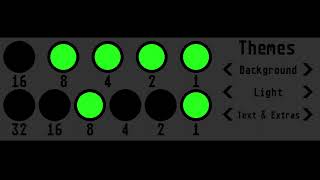 Binary watch 24 hour loop sped up