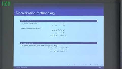 GCSW01 | Dr. James Jackaman | Lie symmetry preserving finite element methods