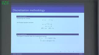 GCSW01 | Dr. James Jackaman | Lie symmetry preserving finite element methods