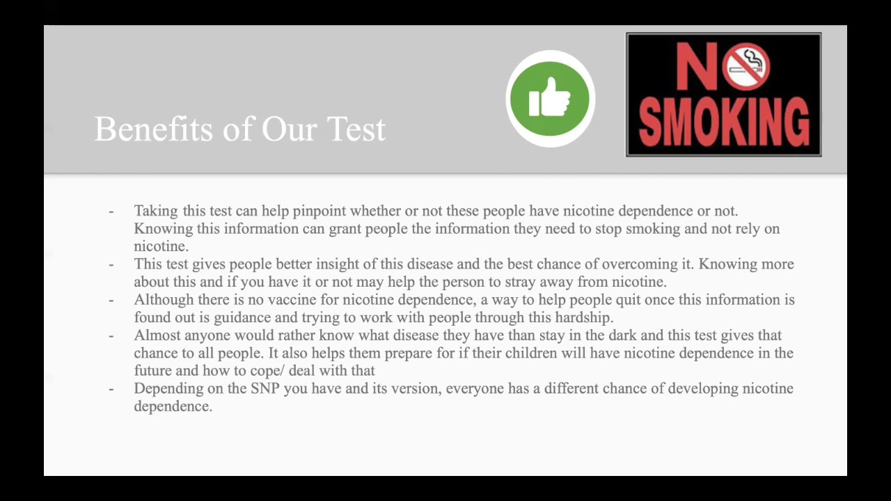 BIOL 1103 - Nicotine Dependence