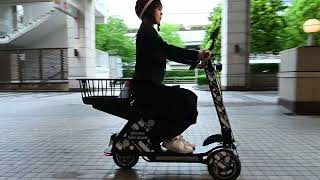 「東京EVバイクシェア」走行デモ