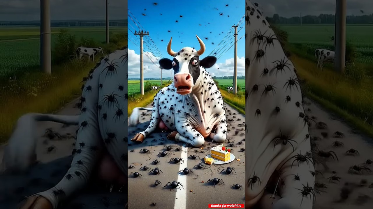 Cake Kha Gayi Cow Aur Aa Gayi Spider Army! 😱🍰🕷️ 