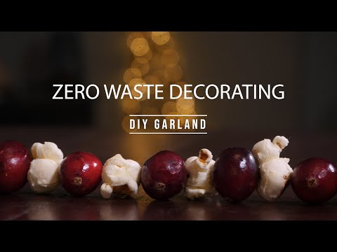 How to Make Popcorn-Cranberry Garland: Zero-waste Decorating