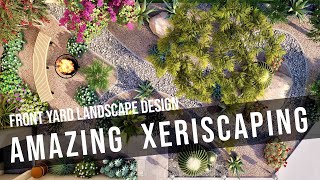 Tiny Front Yard Design featured with Dry creek & Xeriscaping