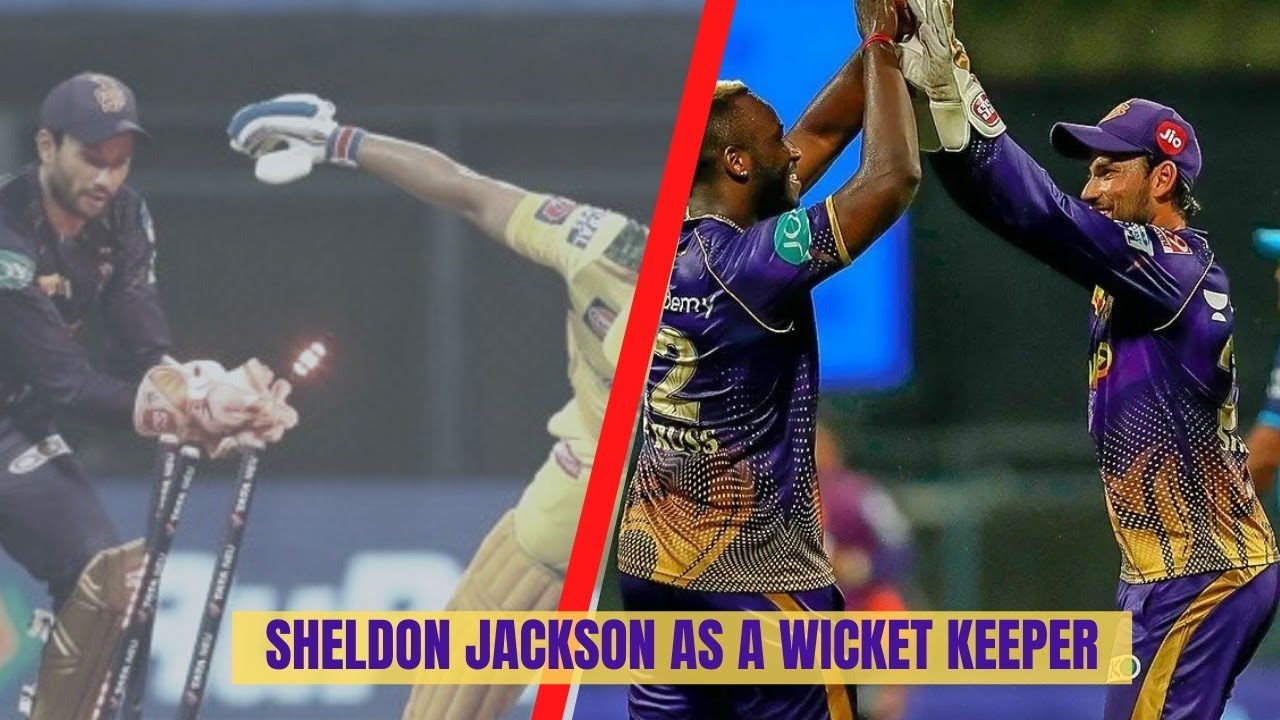 Sheldon Jackson wicket keeping for KKR / kkr vs csk / 