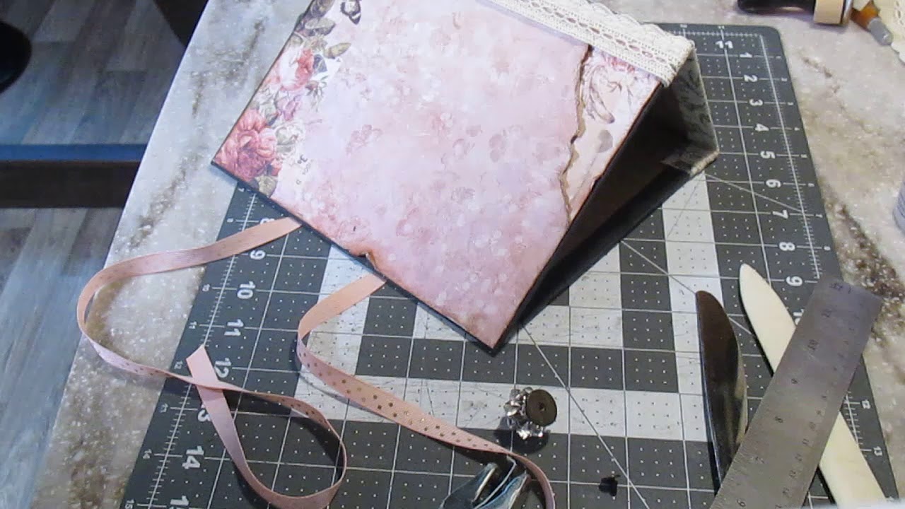 (fr) Scrapbooking tuto 12b/15 "Album Vintage Interactif" YouTube