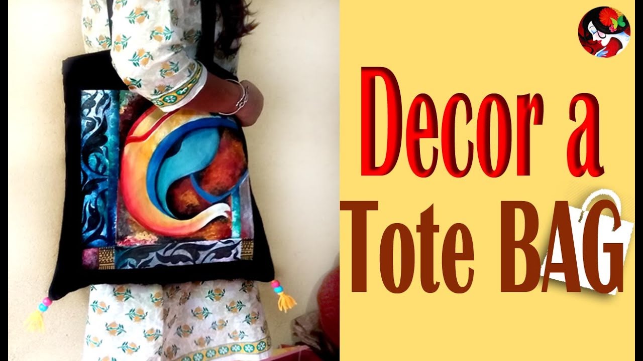 DIY Tote Bags – How Decorate Cheap Tote Bags /Fabric Canvas Bag - YouTube