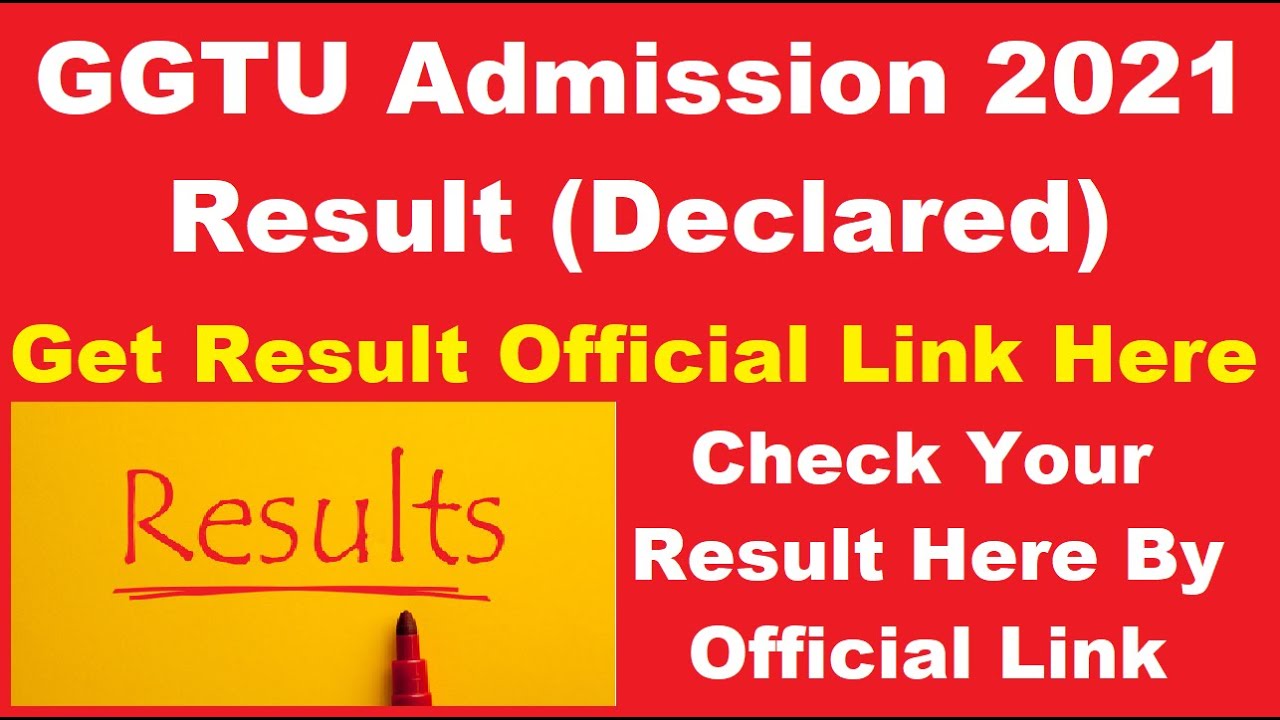 GGTU Admission 2021 Result (Declared) - How to Check Govind Guru Tribal University Admission Result