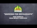 Growing For Restaurant [Webinar Announcement]