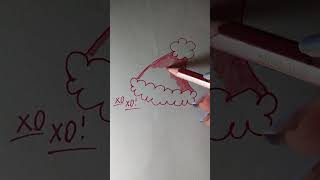 how to draw a Santa Claus hat. 🎅 Christmas picture