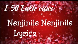 Video thumbnail of "Nenjinile Nenjinile song with Lyrics நெஞ்சினிலே Uyire movie"