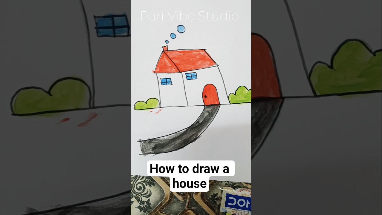 How to draw a beautiful house  🏡😍 