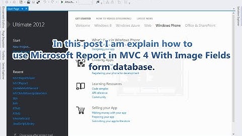 How to use Microsoft report (.rdlc)  in MVC 4 With Image Fields form database.