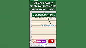 Create randomly date with randbetween Function #viralvideo #exceltips #exceltech