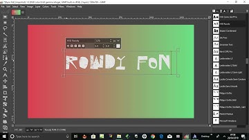 Adding Rowdy font to Gimp 2.10