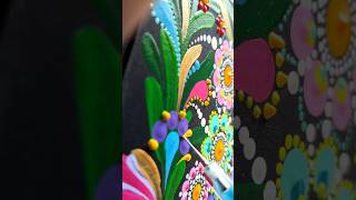Dot Art for Beginners | Floral Dot Painting #shorts #dotpainting #art