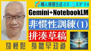 ⚓ EP 14 🌈 Gemini + NotebookLM 非慣性訓練 拼湊草稿《懶人康復生活》2.0 ⚓ EP 14 直播時間：6/18，週四，直播OBS紀錄片