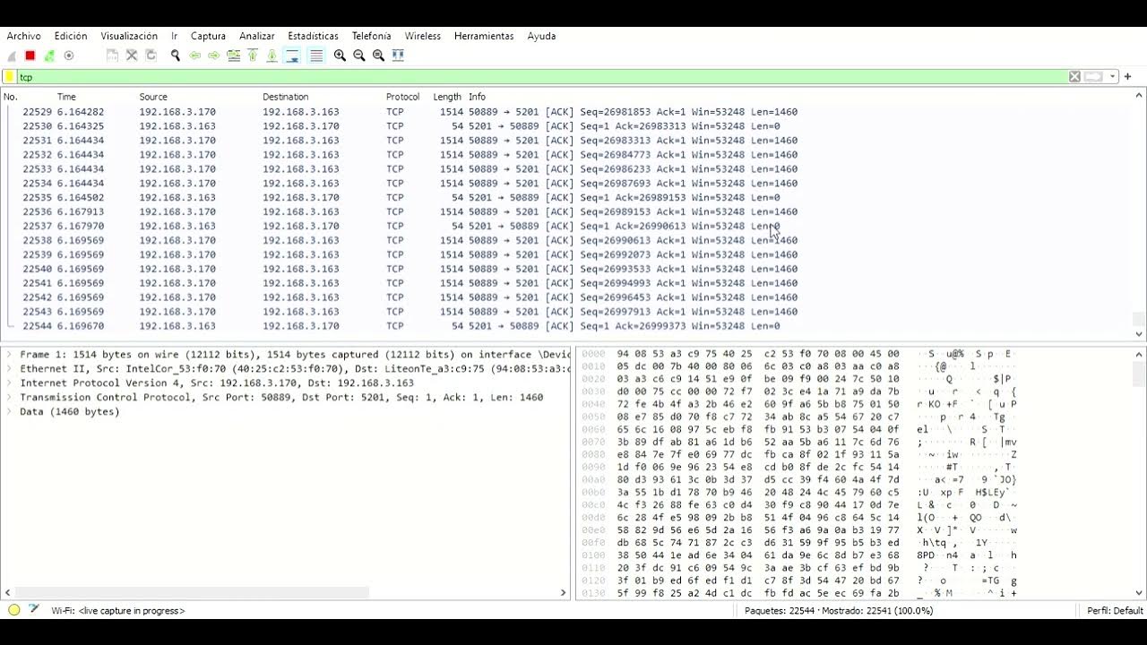 captura de paquetes con IPERF3 y WIRESHARK - YouTube