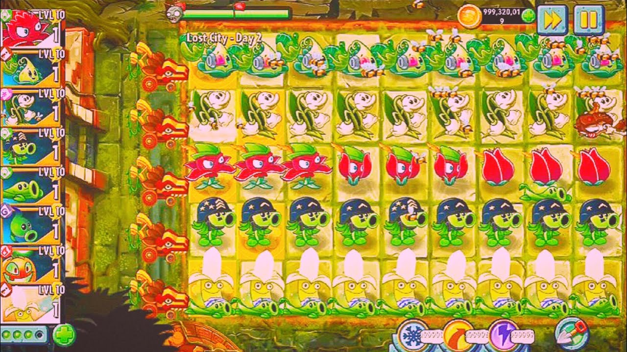 Plants vs Zombies 2 MOD • Adventure [ Lost City ] Level 1 to 5 ...