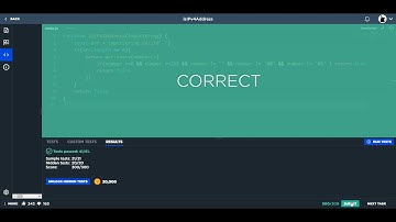 is IPv4 Address - Javascript - CodeSignal