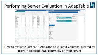 Performing Server Evaluation in AdapTable