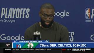 Postgame | Jaylen Brown says Embiid got favorable calls from refs in 76ers’ Game 7 win over Celtics