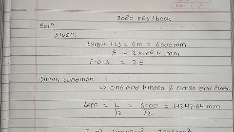 Mechanics Of Structure 4Th-Sem Diploma in civil engineering crippling load numerical 2080 reg/back