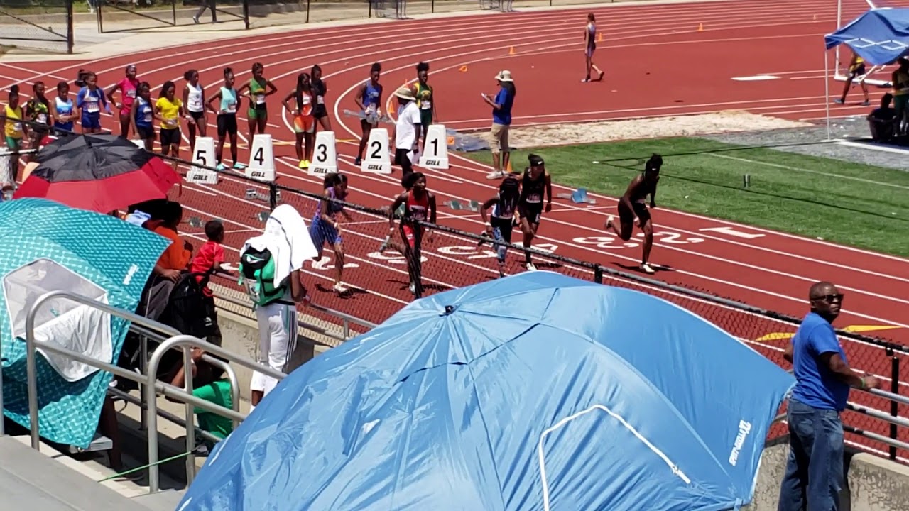 Atlanta Relays 2019. 1516 Girls 100m Prelim. Kyah Shannon YouTube
