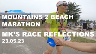 REFLECTING ON MOUNTAINS 2 BEACH MARATHON. CLOSING OUT SPRING MARATHONS. BUILDING COMMUNITY. ALLHEART