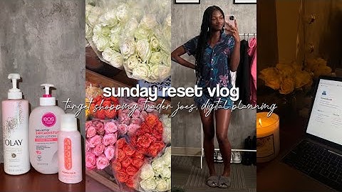 SUNDAY RESET VLOG | shopping,trader joes, digital planning, cooking