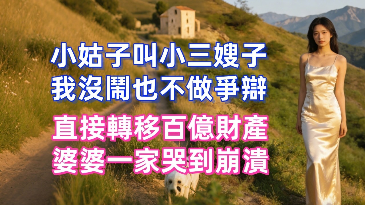 小姑子叫小三嫂子，我沒鬧也不做爭辯，直接轉移百億財產，婆婆一家哭到崩潰
