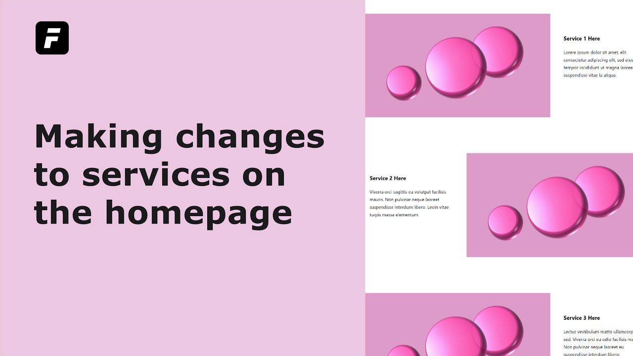 Update Homepage Service Sections on Website Max