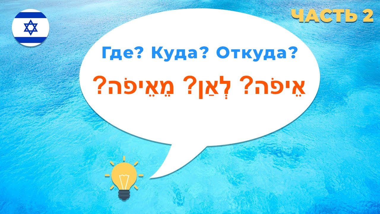 Предлоги иврита · Где · Куда · Откуда · У кого · К кому · От кого · Часть 2