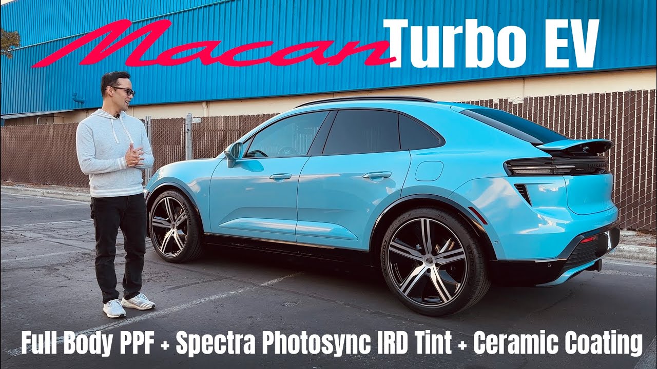 Porsche Macan Turbo EV | Полная защита кузова PPF + тонировка Spectra Photosync + покрытие