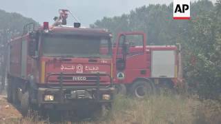 Fire fighters fight to extinguish blaze in Jeitta